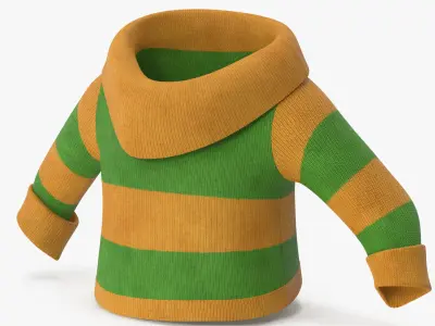 Cartoon Sweater Yellow 3D model