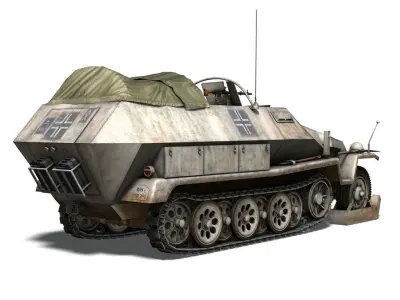 SD KFZ 251 1 - Ausf C - Half-track - Winterkit 3D model