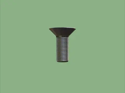 Steel Stained M5 Bolt Allen Counter Sink PBR 4K 3D model