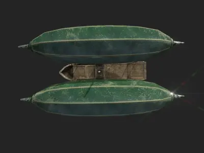 Steampunk Airship - Sci-Fi Aircraft 05 - Flying Ship Low-poly 3D model