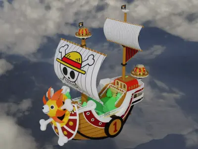 Sunny One piece ship Low-poly 3D model