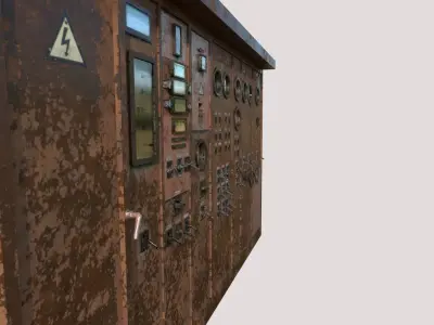 Old Abandoned Factory Control Panel 3D model