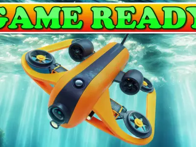 Underwater Drone - GAME-READY Low-poly 3D model