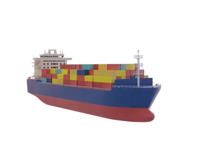 Container ship - Cargo ship 3D model
