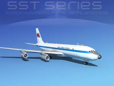 Boeing 707-320 SS Trans Global 3D model