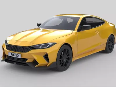 Generic Modern Sport Coupe Car Low-poly 3D model