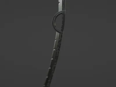 Stylized Steampunk Sword 3D model