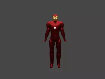 Iron Man Mark 50 Armor Blender Model Rigged 3D model