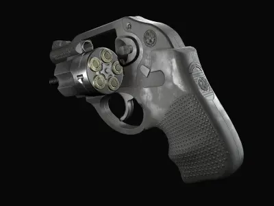 Ruger LCR 9mm Low-poly 3D model