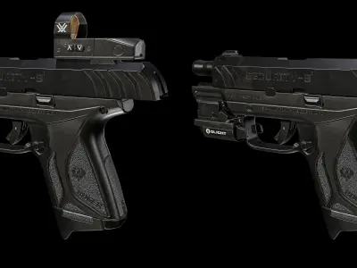 Ruger security 9 compact Low-poly 3D model