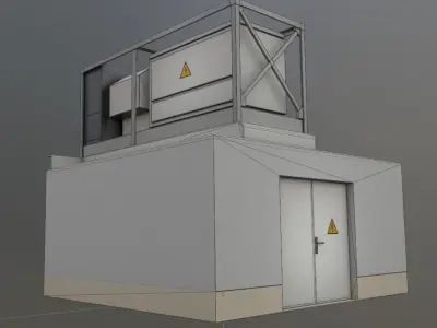 Power Storage Container with Control Module 2 Low-poly 3D model