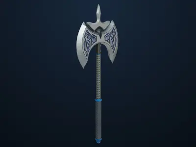 Battle Axe 04 All PBR Unity UE Textures Included Low-poly 3D model