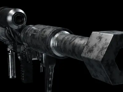 Panzerfaust 3 model grenade launcher 3D model