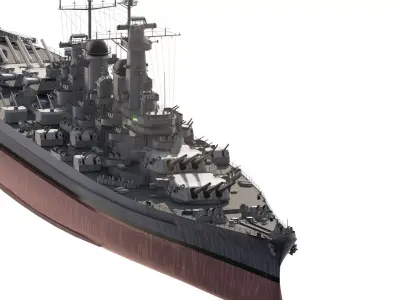 WW2 US NAVY Montana class battleship 3D model