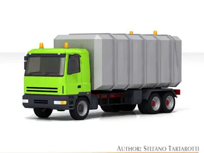 Garbage transport truck 3D model