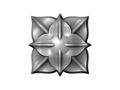 4 Leaf Cruciform Corola Flower Rosette  3D print model purchase