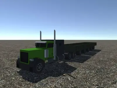 Industrial Long Truck 3 3D model