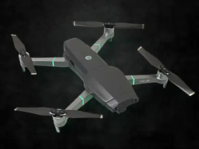 Drone 3d model - mavic 2 Low-poly 3D model