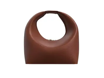 Red brown Leather Mini Hobo Bag 3D model