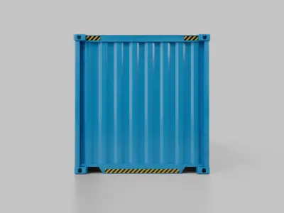 20ft Shipping Container - Customizable with Interior and Exterior 3D model