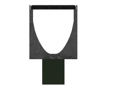 V200 Drain Channel 1000mm Bottom Outlet with Grate 3D model