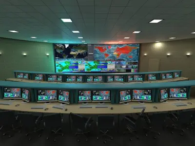 Mission Control Center 3D model