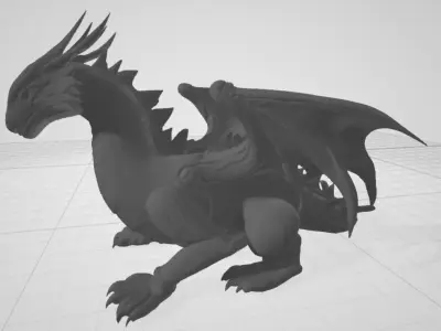 Cyber Dragon STL - Crystalline  Sci-Fi Mech Dragon 3D Print 3D print model