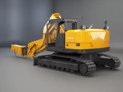 Generic Compact Tunnel Excavator Low-poly 3D model