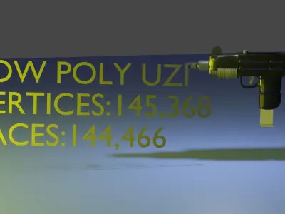 Uzi Submachine gun Free low-poly 3D model