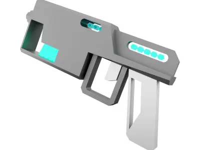 3d  sci-fi small beam weapon icon 3D model