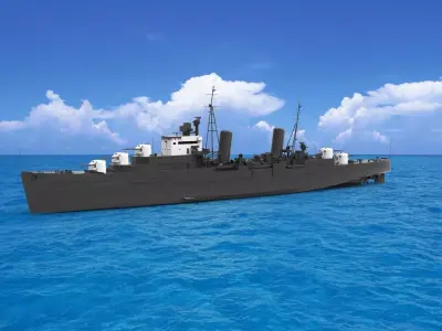 HMS Dido light cruiser 3D model