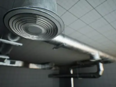 Modular Air Duct Vents Low-poly 3D model