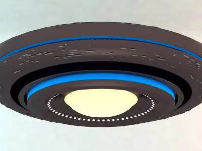 Spaceship - UFO Low-poly 3D model