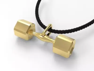 Dumbbell pendant 3D print model