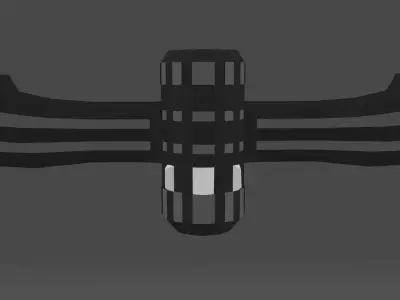Fighter spaceship Free low-poly 3D model buy