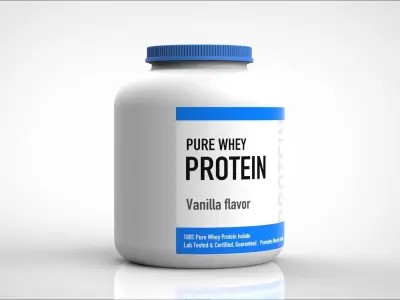 protein bottle 3D model