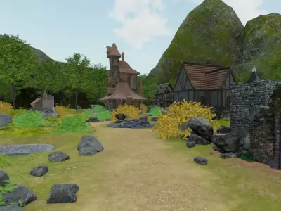 Abandoned Village Ruins 3D model