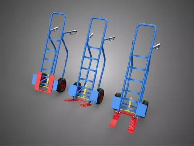 HAND TRUCK SACK TROLLEY PALLET BOX CART TIP TILT FORK LIFT KIT 2 3D model