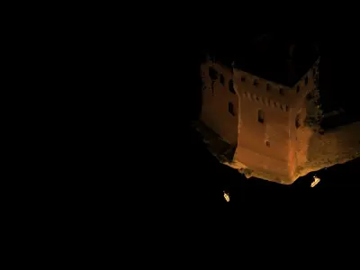 Realistic castle model with texture and material mapped high pol 3D model