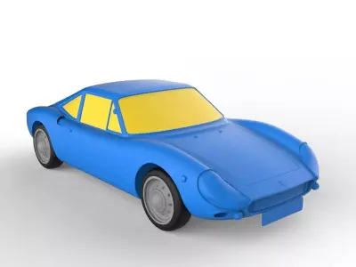 De Tomaso 1965 Classic Car 3D print model