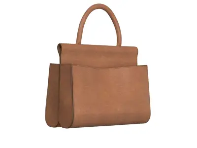 Brown Leather Tote Bag 3D model