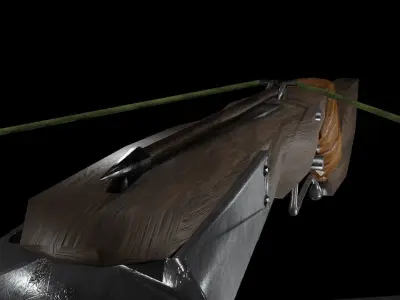 Crossbow Low-Poly bow and arrow Low-poly 3D model