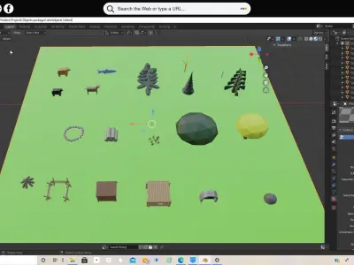 Nature objects 3D model