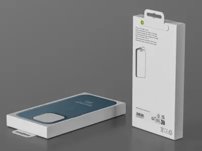 Apple iPhone 15 Pro Max FineWoven Case Packaging 3D model