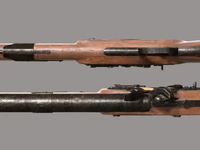 flintlock pistol 3D model