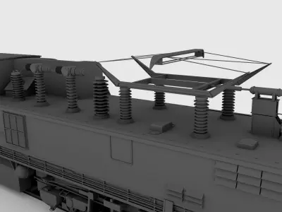 Class 9E Electric Locomotive 3D model