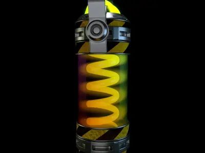 Capsule 3D model grenade launcher 3D model