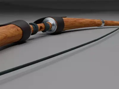 Medieval Bow PBR High poly 3D model