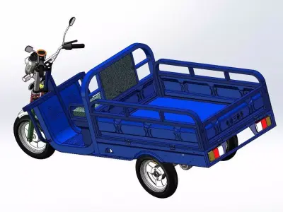 Electric Cargo Tricycle 3D model