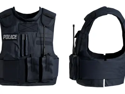 POLICE VEST Low-poly 3D model